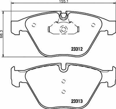 HELLA PAGID 8db355015391 -  Комплект тормозных колодок, дисковый тормоз